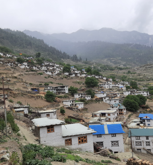 Colorful Traditional village in dolpa