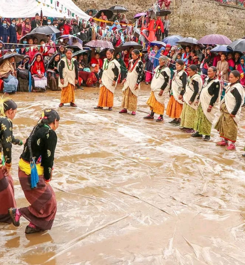 Traditional dance in Dolpo