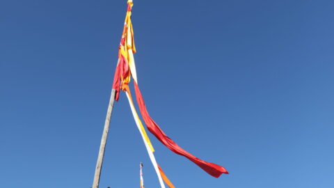 Dhoja in the temple